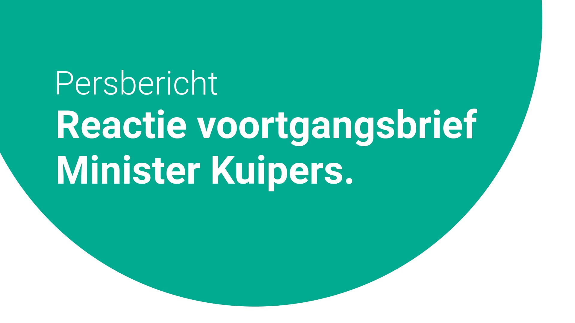 Reactie Transvisie op de voortgangsbrief van Minister Kuipers aan de Tweede Kamer.